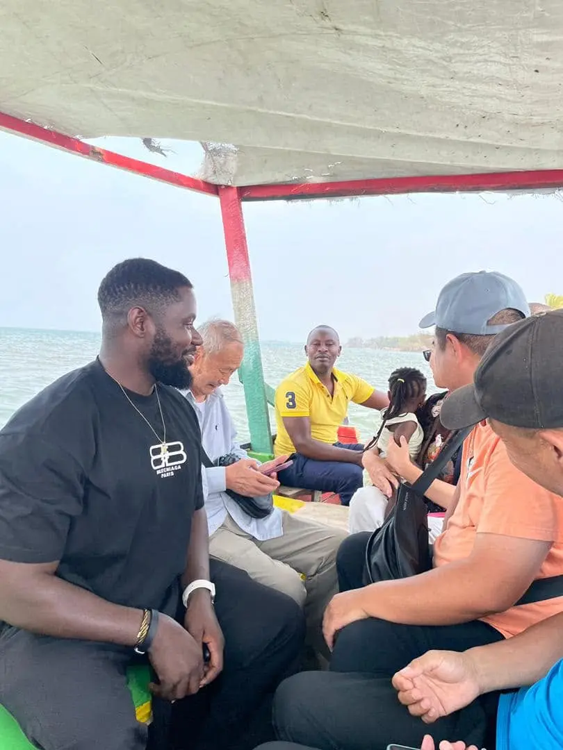 Kubwimana Martin accompanying guests on Lake Tanganyika